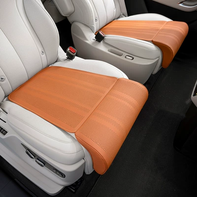 Comfortable Integrated Car Seat with Extended | Motorcycle child seat - emma-orangeextended-leg-rest-cushions-2-pieces