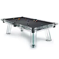 Бильярдный стол Topo 266.4cm Slate для домашнего и коммерческого использования с закаленным прозрачным стеклом, китайский стиль, американский стиль, черный восьмой стандартный тип.