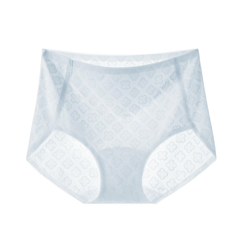 Cintura alta sin costuras seda de hielo transpirable estilo fino de verano entrepierna antibacteriana entrepierna de algodón puro cintura alta calzoncillos para niñas 2025 nuevo estilo