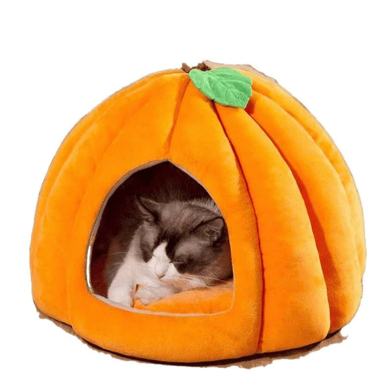Кошачья кровать на все сезоны, кошачья кровать, собачья кровать, закрывающаяся безопасная спальная ложе, укрытие, толстый слой для питомца
