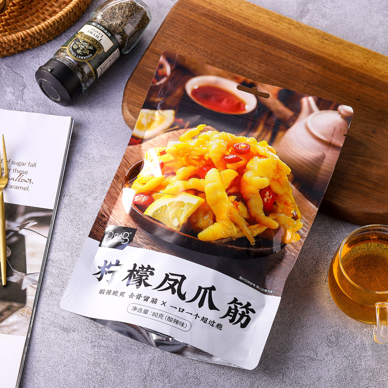 馬馬媽檸檬/泡椒鳳爪雞腳筋無骨雞爪即食雞脆骨網紅零食80g*30包