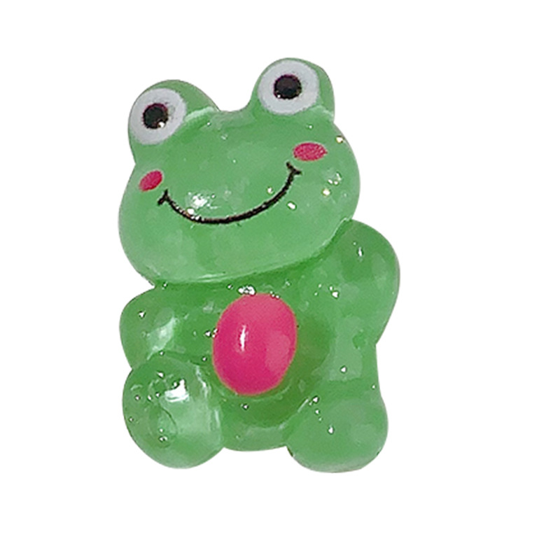 Accesorios de resina de rana de explosión DiDi dibujos animados transparentes animales abrazadera de cabello agujero de cuerda agujero de botón de zapato material de parche de caso de teléfono móvil