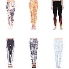 �Ǽܿ�ͨ��Ҷ��ӡ���ŷֿ�����˶��٤�����׿�Ůleggings��ó