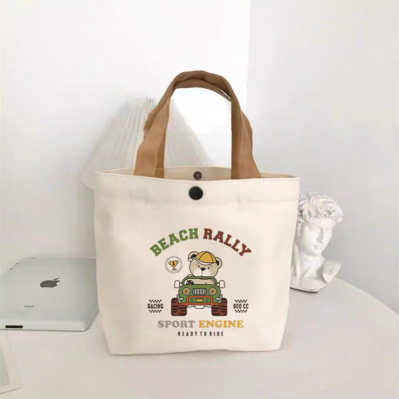 Bolsa de lona, bolsa de lona de dibujos animados, bolsa de mano, bolsa de almuerzo, bolsa de mano simple, bolsa de viaje para oficina image 13