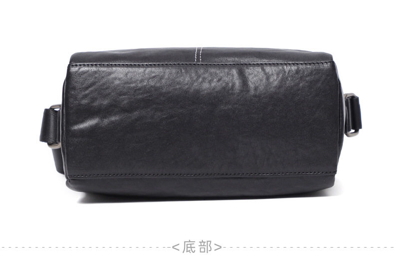 Túi đeo chéo nam da bò thuộc mềm dạng gối 29×11×17 cm — Màu đen chi tiết 15