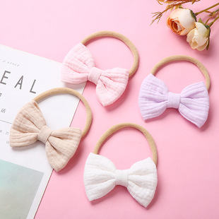 Kid's Cute Fashion Flower Bow Knot Cloth Hair Accessories Printing Hair Band display picture 1