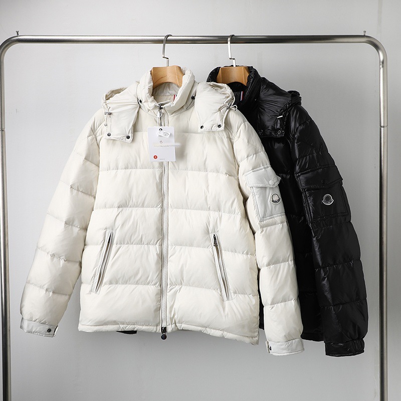 Putian Mengjia Maya Glossy Down Jacket, Maya Detachable Cross-border White Duck Down Jacket, Outdoor Loose Fit Thickened