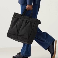 大容量多口袋中性风手提包男女军绿色旅行包防泼水休闲单肩电脑包