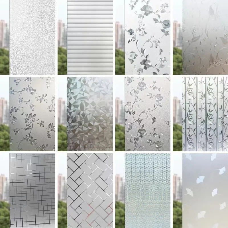Electrostatic Glass Sticker Living Room Bathroom Thickeneded Frosted Glass Film Translucent Office Window Privacy Film