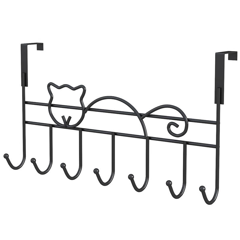 猫のアイデアのドアの後ろのフックは穴を開けないでハンガーのドアに服の神器を掛けます。|undefined