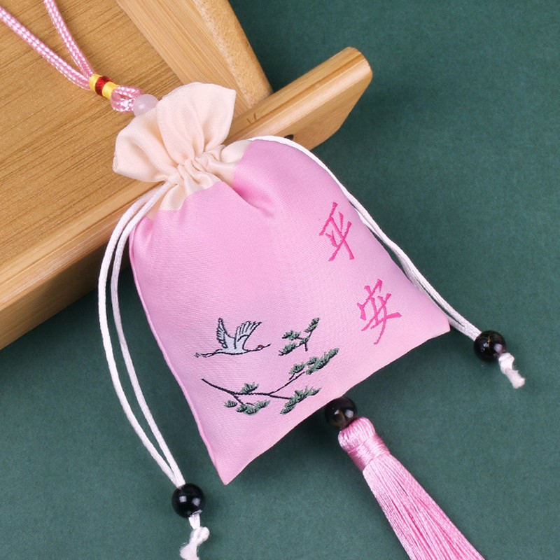 Bolsita bolsita bolsa vacía Dragon Boat Festival portátil repelente de mosquitos bolsa DIY azul y blanco bolsa de lino de algodón bolsa bolsita