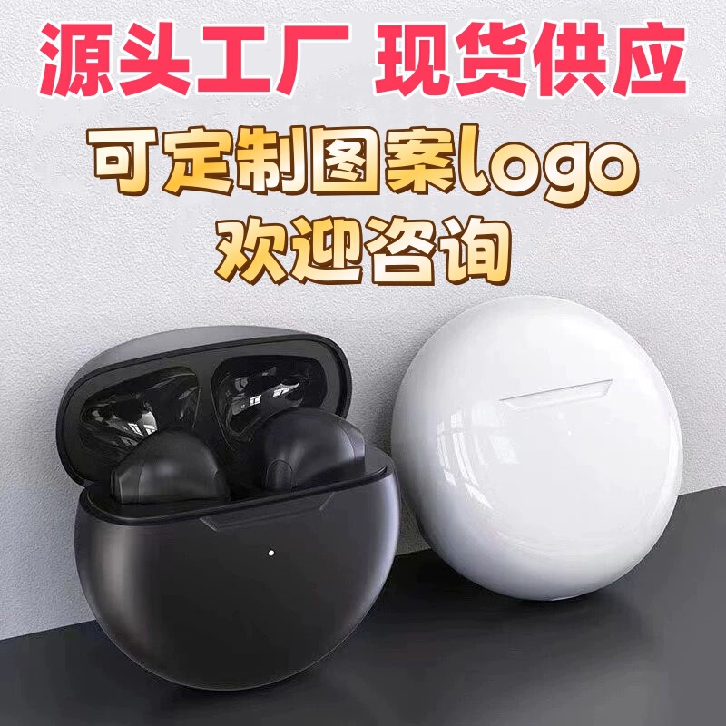 Cross-border Pro6 Bluetooth Headset TWS Stereo with Charging Bin True Wireless Binaural Half-ear Sports Headset Cross-border Pro6 Bluetooth Headset TWS Stereo with Charging Bin True Wireless Binaural Half-ear Sports Headset