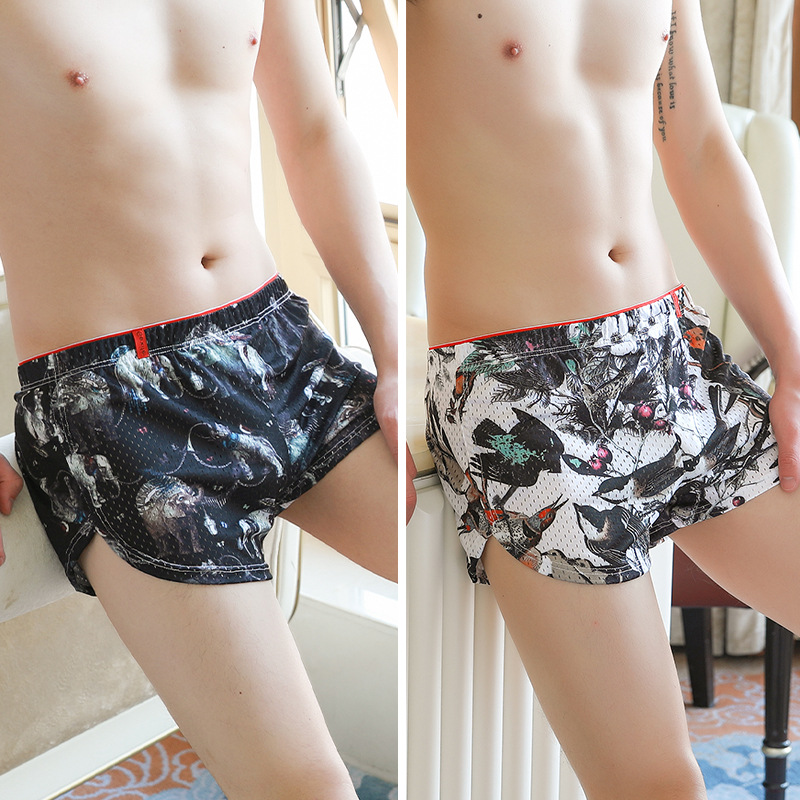 Pantalones de hielo de hombre antibacterianos de alta calidad, pantalones cortos de ángulo plano, pantalones deportivos, calzoncillos de cabeza, pantalones de hombre.