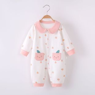Baby Spring and Autumn New Baby jumpsuit for boys and girls Baby Hare Climbing Clothing Pure Cotton Anyang Baby and Young Children's Clothing Thin