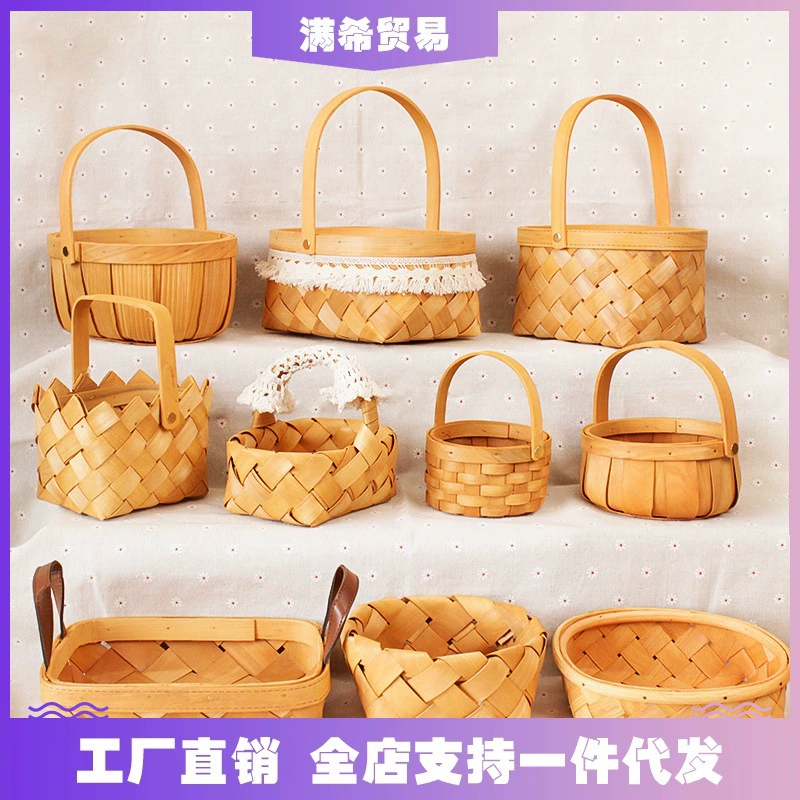 Woven handheld medical mask, storage basket, bread