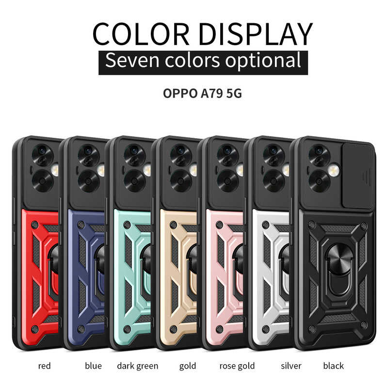 For Reno13Pro Shun A Push Window Phone Case GT7Pro Drop-resistant C63 Ring OPPOA5 Pro Protective Case