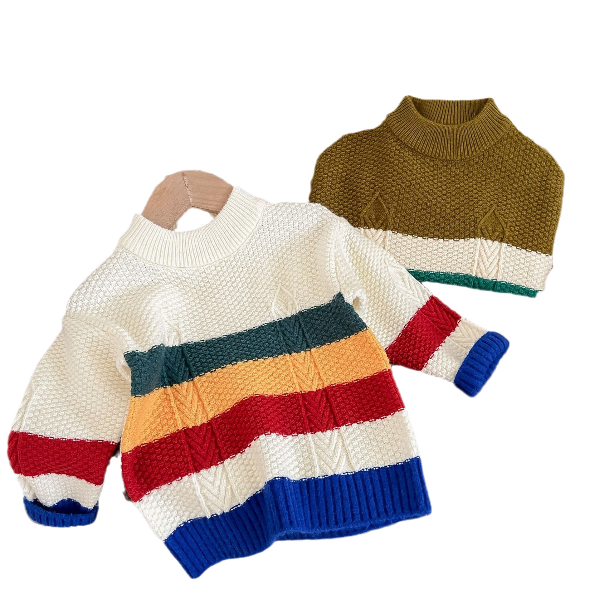 JINYONG Kinder Koreanische Ausgabe Neue Jungen und Mädchen Strickjacke Baby Rundhals Pullover Mantel_voghion.com