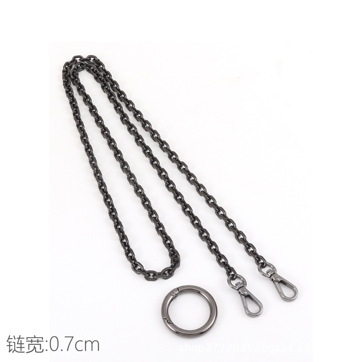 Gun Color long chain 60cm with spring ring