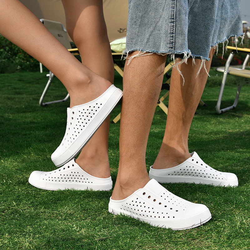 Baotou hole shoes summer lovers non-slip waterproof lazy wading simple beach shoes light sandals wholesale