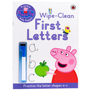 Протирать книгу Peppa Practice с Peppa Wipe чисты