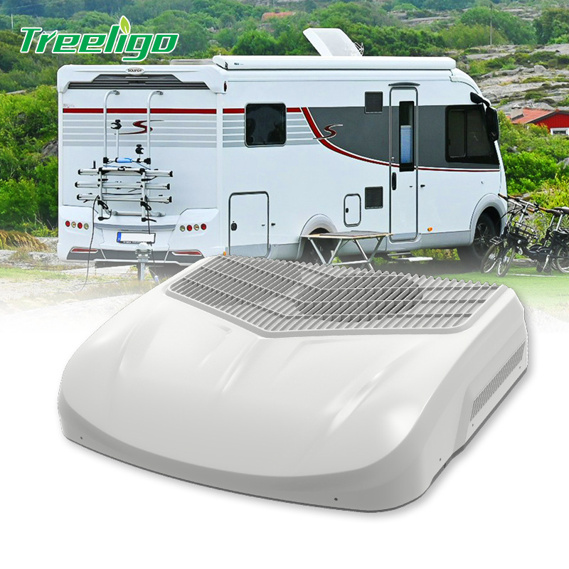 Treeligo nuevo coche aire acondicionado máquina integrada 12V24V alta capacidad de refrigeración camión RV aparcamiento refrigeración Aire Acondicionado