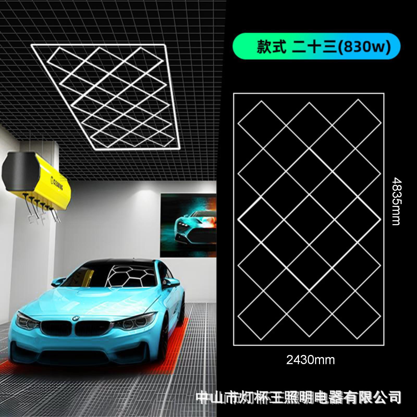 Luz de nido de abeja led gimnasio transfronterizo lámpara de estación de peluquería empalme lámpara hexagonal impermeable al por mayor lámpara de lavado de autos