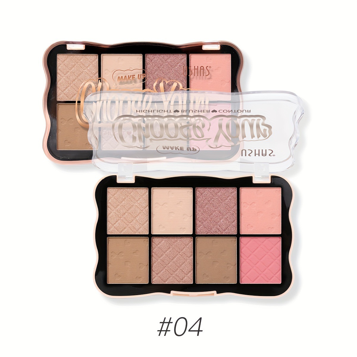 USHAS Europa y los Estados Unidos en stock transfronterizo de ocho colores, polvo fino y brillante, perla brillante, sombra de ojos UF005B