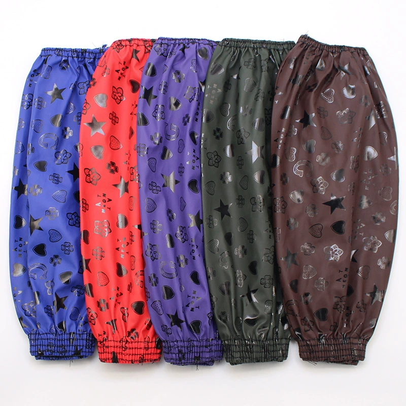 Водонепроницаемый маслостойкий кожаный рукав для взрослых длинный рукав PUCB цветочная кожа рукав манжета манжета для домашнего труда