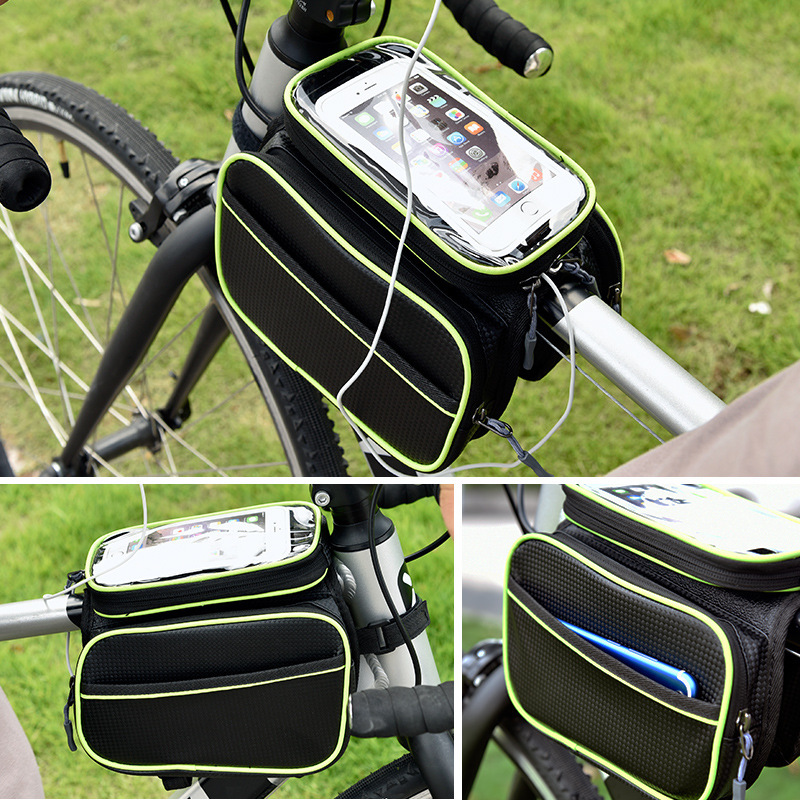 自転車バッグフロントビームバッグマウンテンバイク大容量防水携帯電話ビームバッグサドルサイクリング用品アクセサリー|undefined