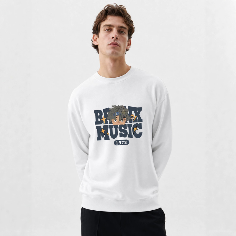 Autumn and winter round-neck sweatshirt with trendy print, long-sleeved men's new couple style T-shirt, men's top, European and American cross-border fashion Autumn and winter round-neck sweatshirt with trendy print, long-sleeved men's new couple style T-shirt, men's top, European and American cross-border fashion