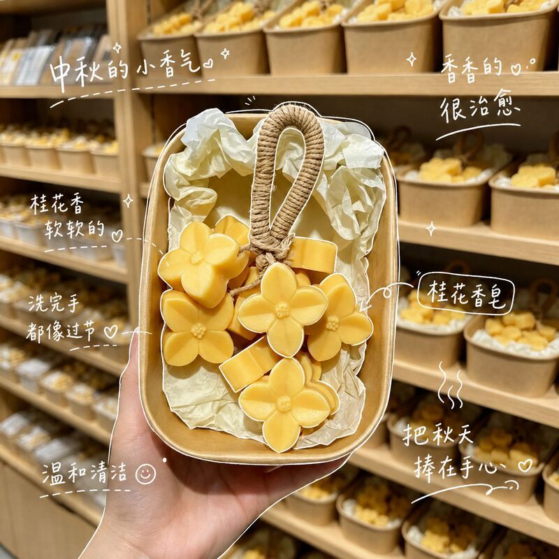 Practical Souvenirs, Osmanthus Scented Soap, Handmade Soap, 2026 New Holiday Gifts for Customers and Employees, Opening Souvenirs Practical Souvenirs, Osmanthus Scented Soap, Handmade Soap, 2026 New Holiday Gifts for Customers and Employees, Opening Souvenirs