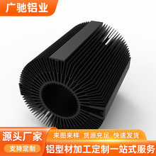 大功率led太阳花导热散热器铝合金型材密齿轨道工矿灯散热铝制品