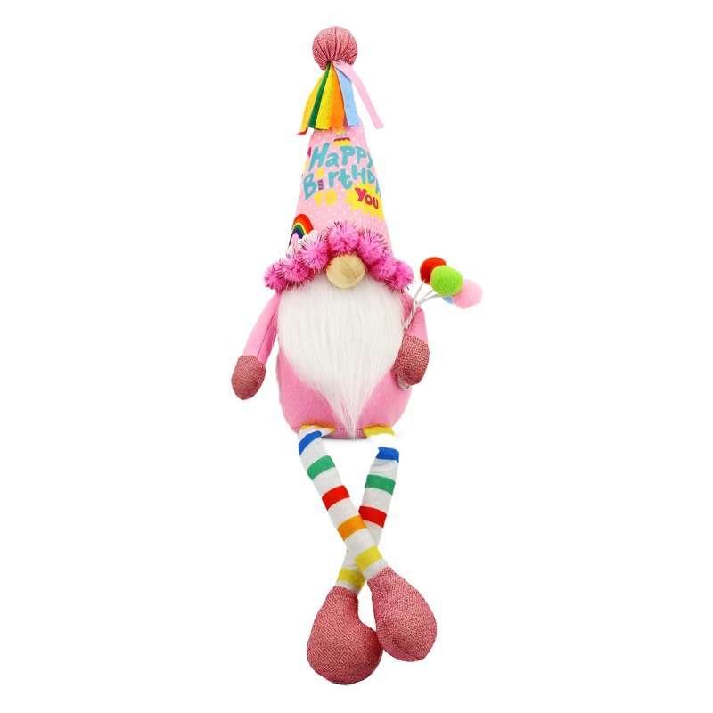 Nueva muñeca sin rostro de cumpleaños transfronteriza Rudolf lindo elegante muñeca sentada decoración de la ventana