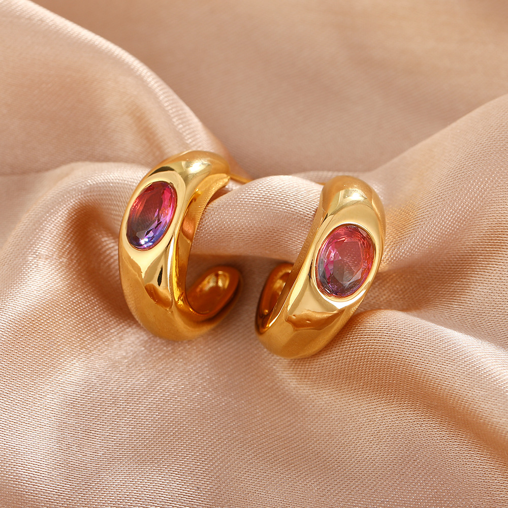 Designer style personalized temperament earrings concave irregular earrings fashion creative diamond earrings_voghion.com