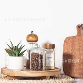 木质托盘家用厨房调瓶味罐收纳架玄关浴室香薰蜡烛木盘洗漱品托盘