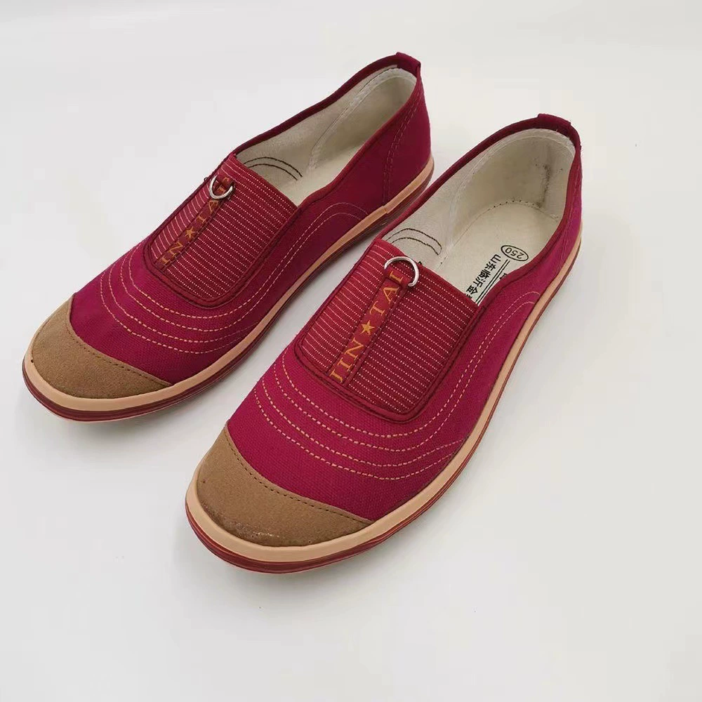 Оригинальные товары Shandong Jintai Shuting, женская красная и синяя Тканевая обувь, рабочая обувь, сухожилия, низкие Туфли