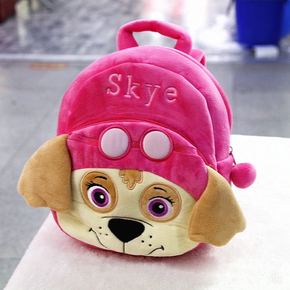 Kindergarten 1-3-6 años mochila para niños mochila de equipo de perro de peluche lindo mochila de equipo Wangwang de dibujos animados