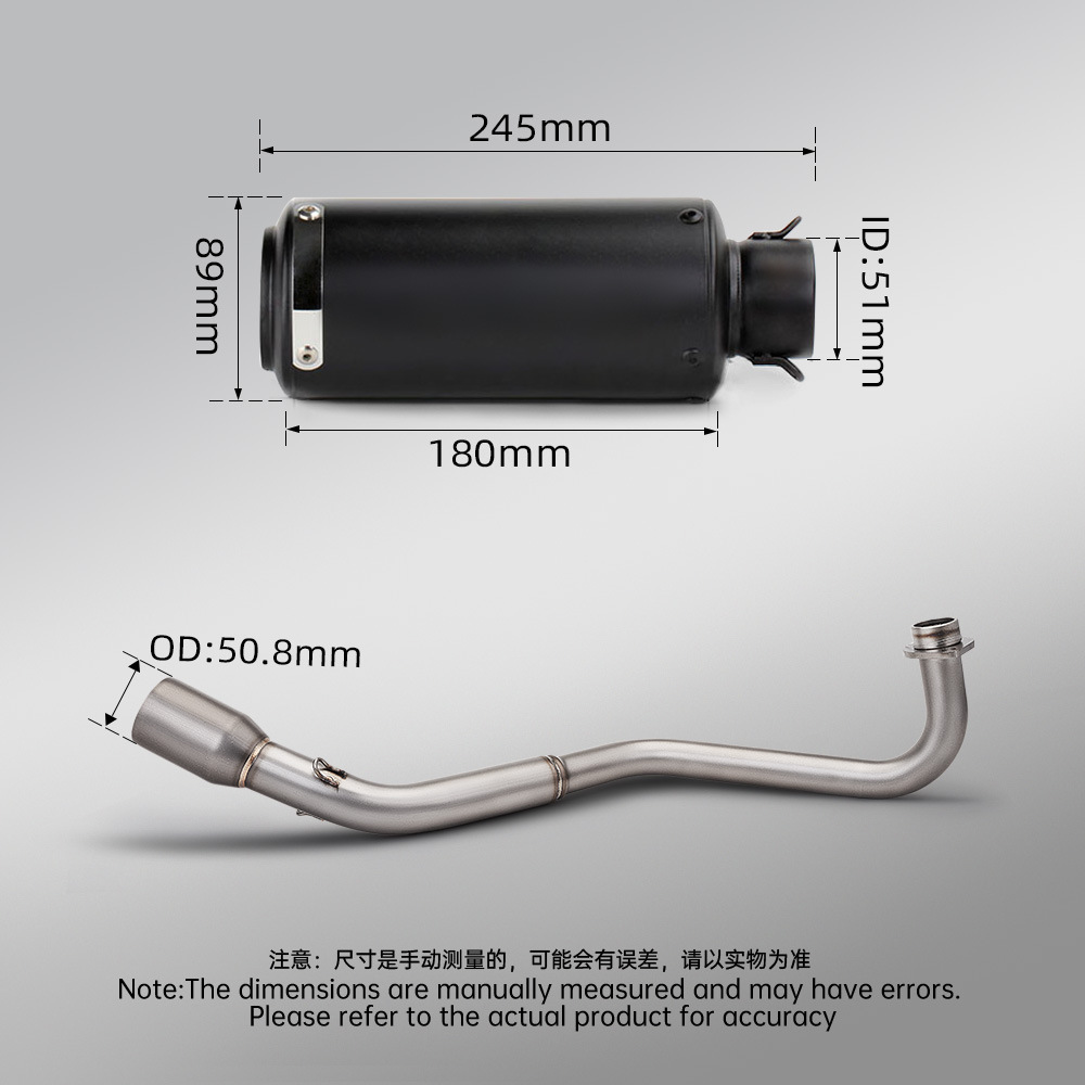 Motorcycle Little Monkey MSX125 full exhaust system stainless steel front and rear silencer set 2012-2020