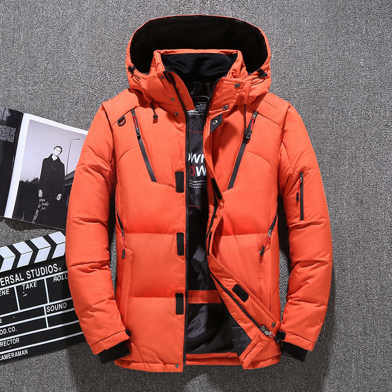 2026 New Cross-Border Men's down Jacket Slim Fit Thickened Plus Size Men's Multi-Pocket Youth Winter Clothing