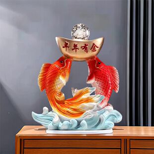 Every year there are more than koi ornaments lucky Pisces play beads living room TV cabinet wine cabinet decorations housewarming new house gifts