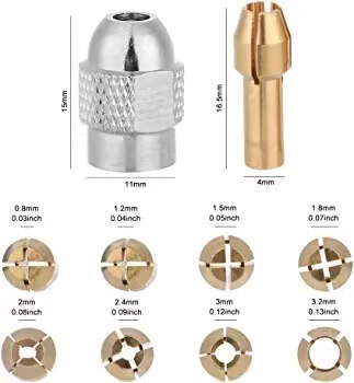 Cross-border hot-selling Dremel electric grinding chuck set British 4485 and 4486 chuck set