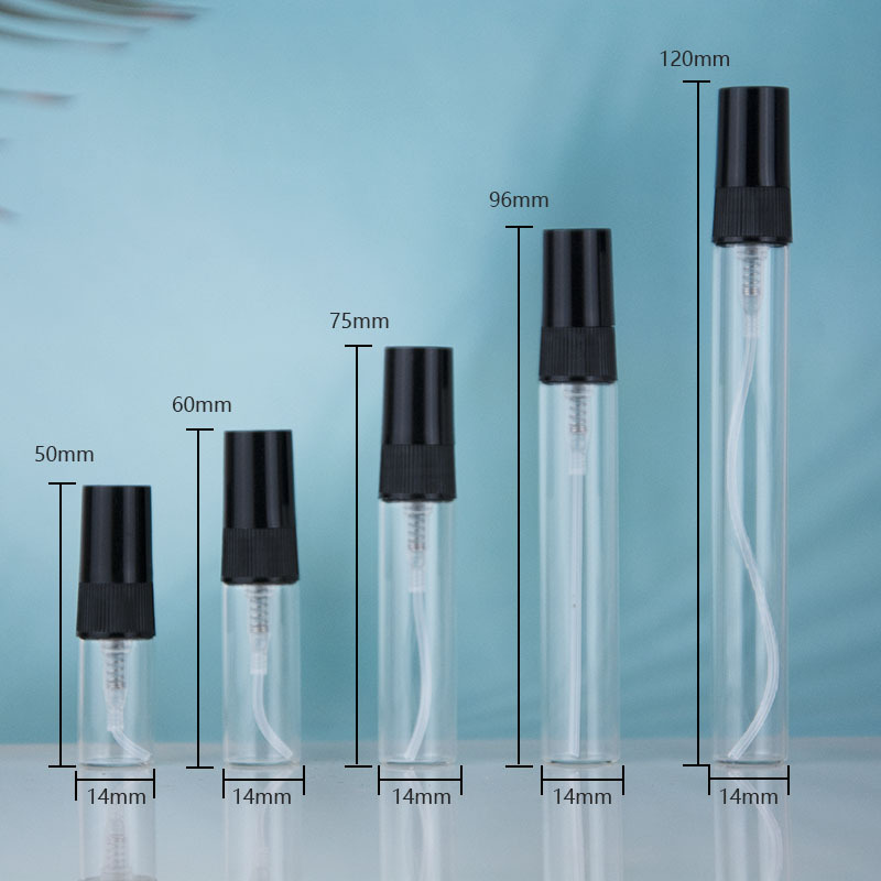Suministro de botella de spray transparente 2ml3ml5ml10ml perfume de vidrio sub-botella pequeña botella de muestra sub-contenedor productos
