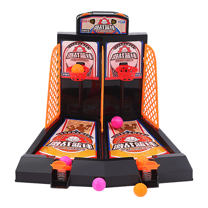 Doble juego de baloncesto juego de disparos de escritorio interactivo entre padres e hijos máquina de juego de mesa educativa para niños TikTok mesa de juguete