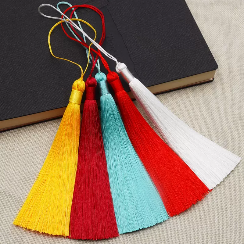 12CM长款流苏穗子垂直涤丝吊穗扇坠书签服装头饰流苏挂件量大优惠