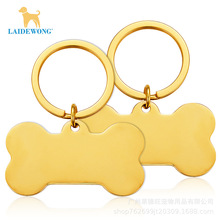 现货热销不锈钢宠物猫狗狗身份铭牌空白吊牌激光刻字logo防走丢