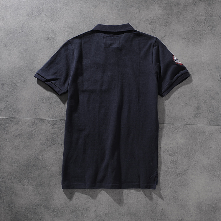 Spring and summer new American simple letter embroidery men's turn collar short-sleeve POLO shirt youth half-sleeve PK506 7
