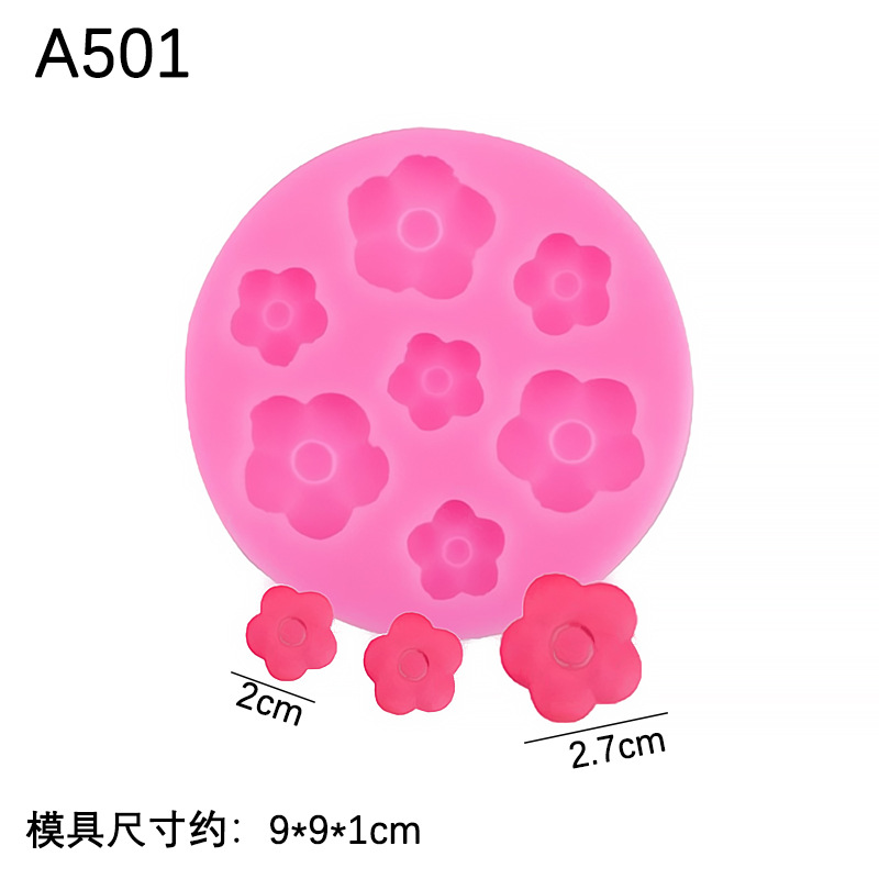 Grande y pequeña flor molde de silicona girasol postre pastel Decoración Accesorios epoxi arcilla cerámica suave