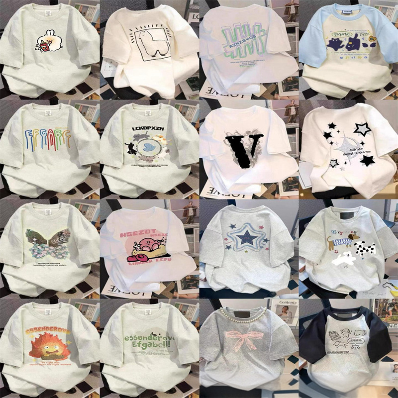 Miscellaneous women's short-sleeved T-shirt live stall store women's clothing wholesale spring, summer and autumn new clothing wholesale supply