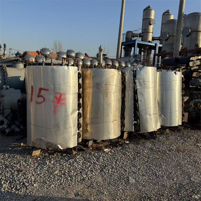 二手15平方搪瓷片冷凝器 搪玻璃片冷却设备 软连接多孔冷凝换热器