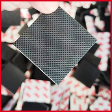 自粘网格橡胶垫圆形橡胶脚垫方格防滑橡胶垫片电器网纹硅胶垫背胶